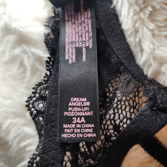 Victoria's Secret Dream Angels Sexy Push-up Bra 34aA pink and black - Picture 5 of 5